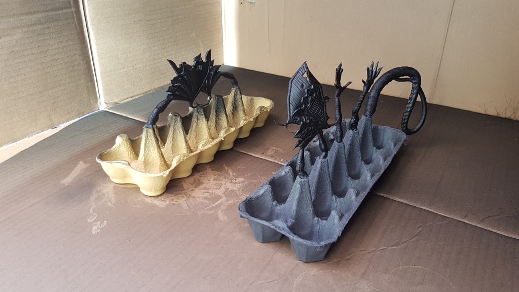 Priming the gaping dragon pieces