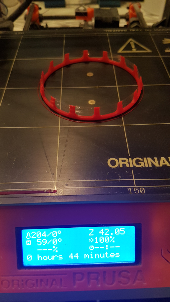 Rim of the clear plastic case