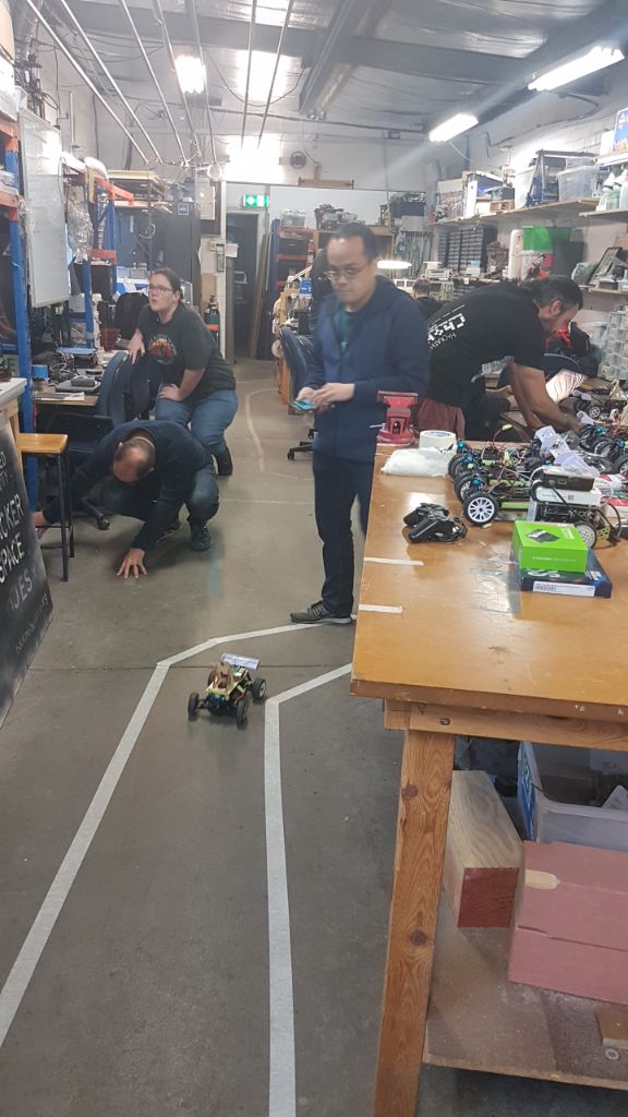 Action shot of the hackerspace