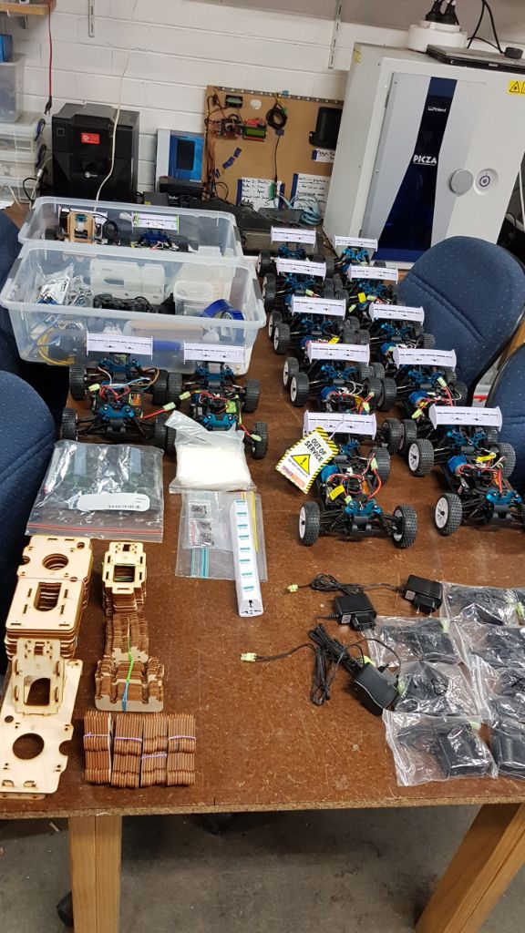 All the cars and components