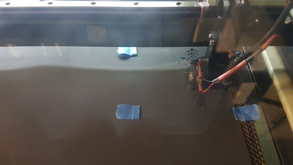Final laser cut in foam