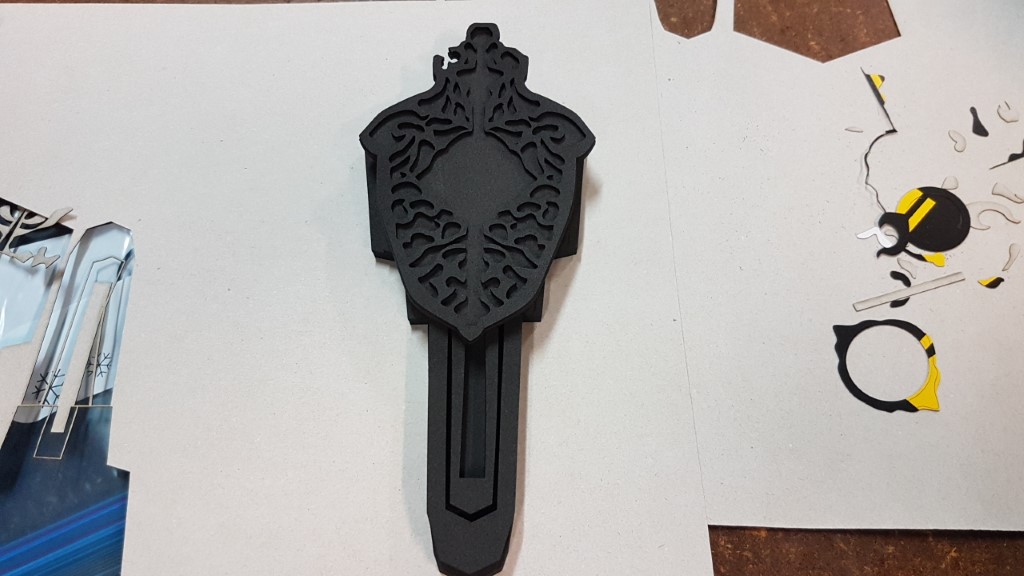 Foam part of the hidden blade done