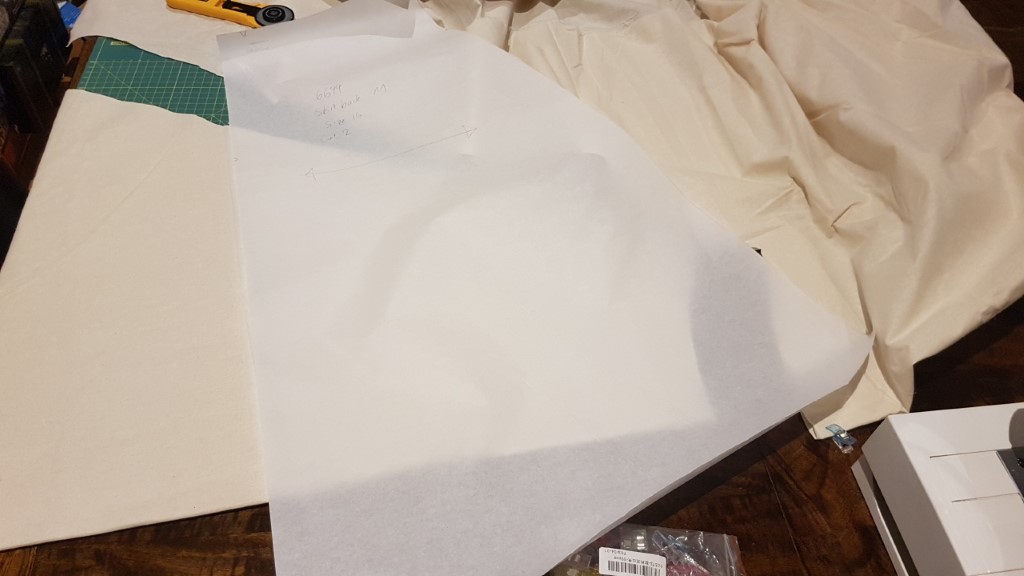 Rough skirt pattern piece