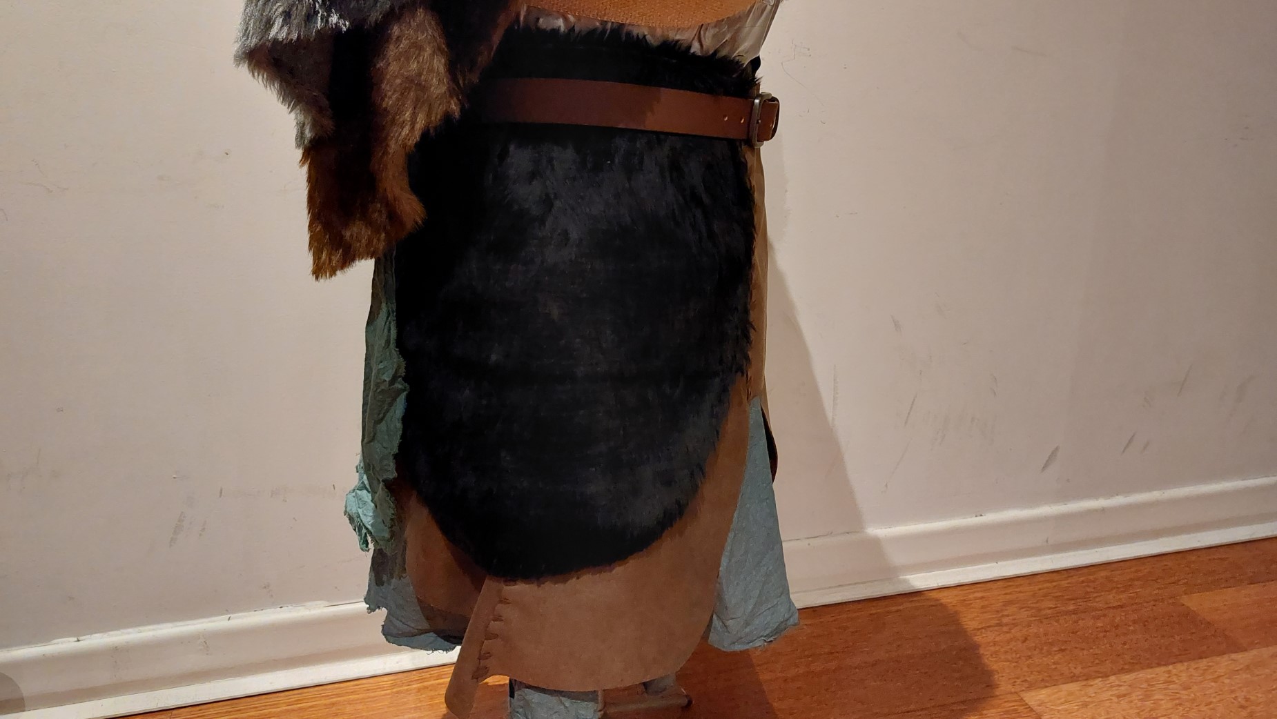Fur side detail on