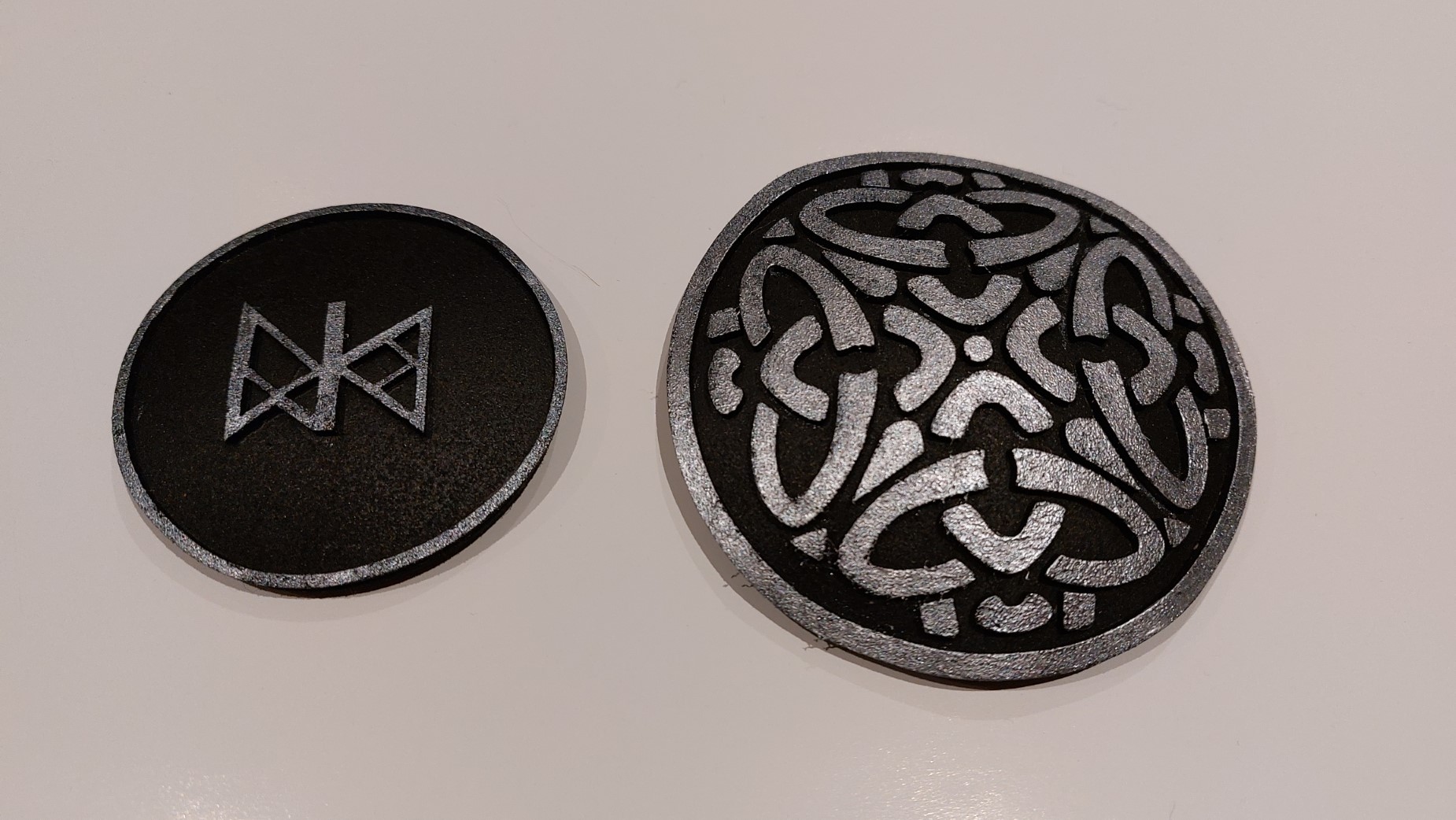 Painted belt buckle and detail