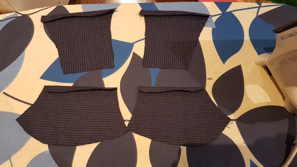 Folded and pressed inner seams