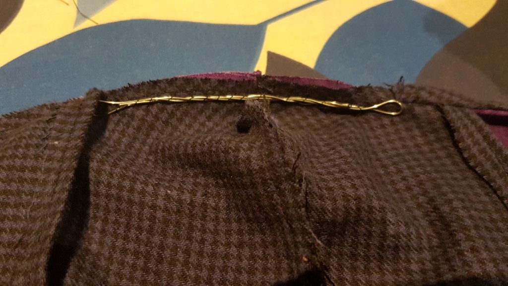 Wire hand sewn