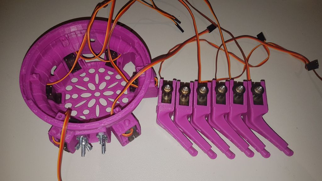 Inserting the motors