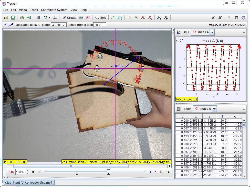 System identification using tracker