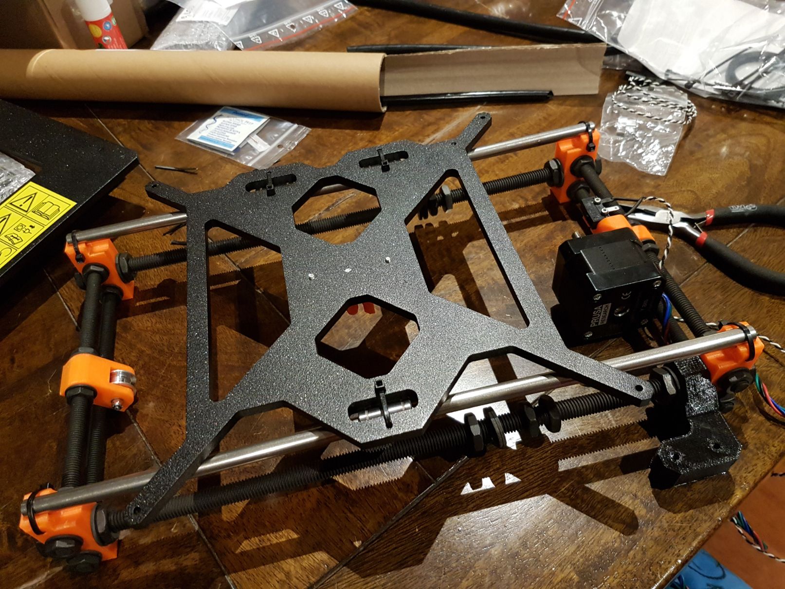 Y axis mounted to the base