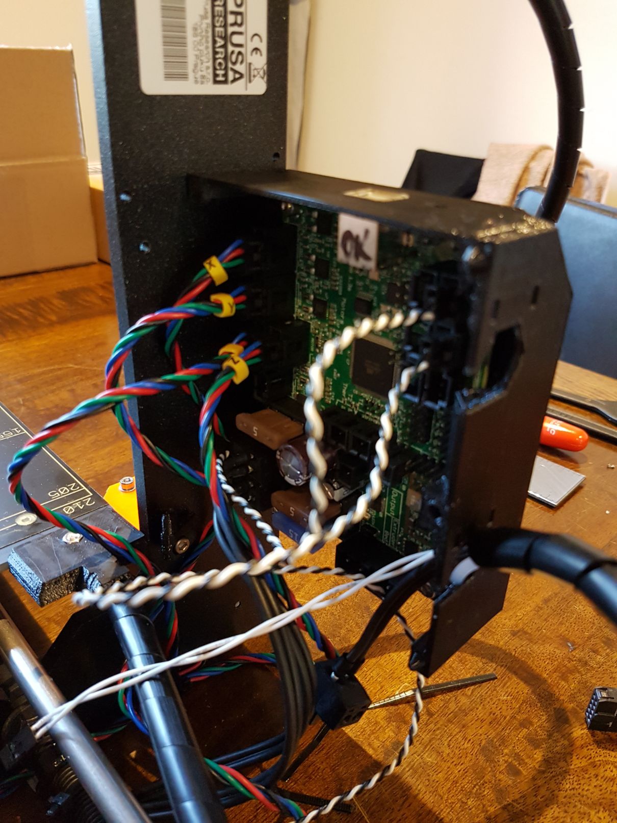 Motors attached to the board