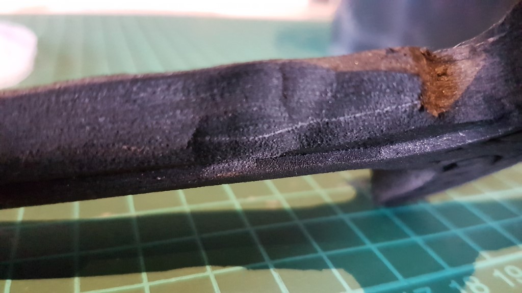 Accidental divot in the foam