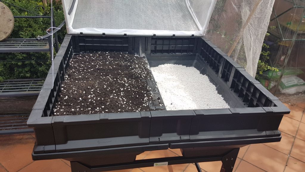 Soil mixed with perlite